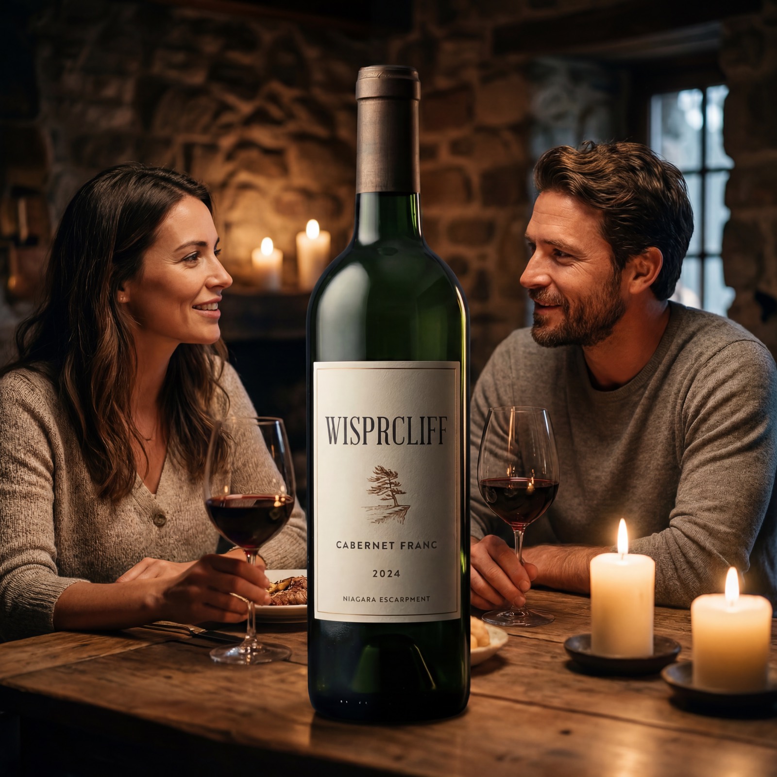 WisprCliff at a candlelit dinner for two