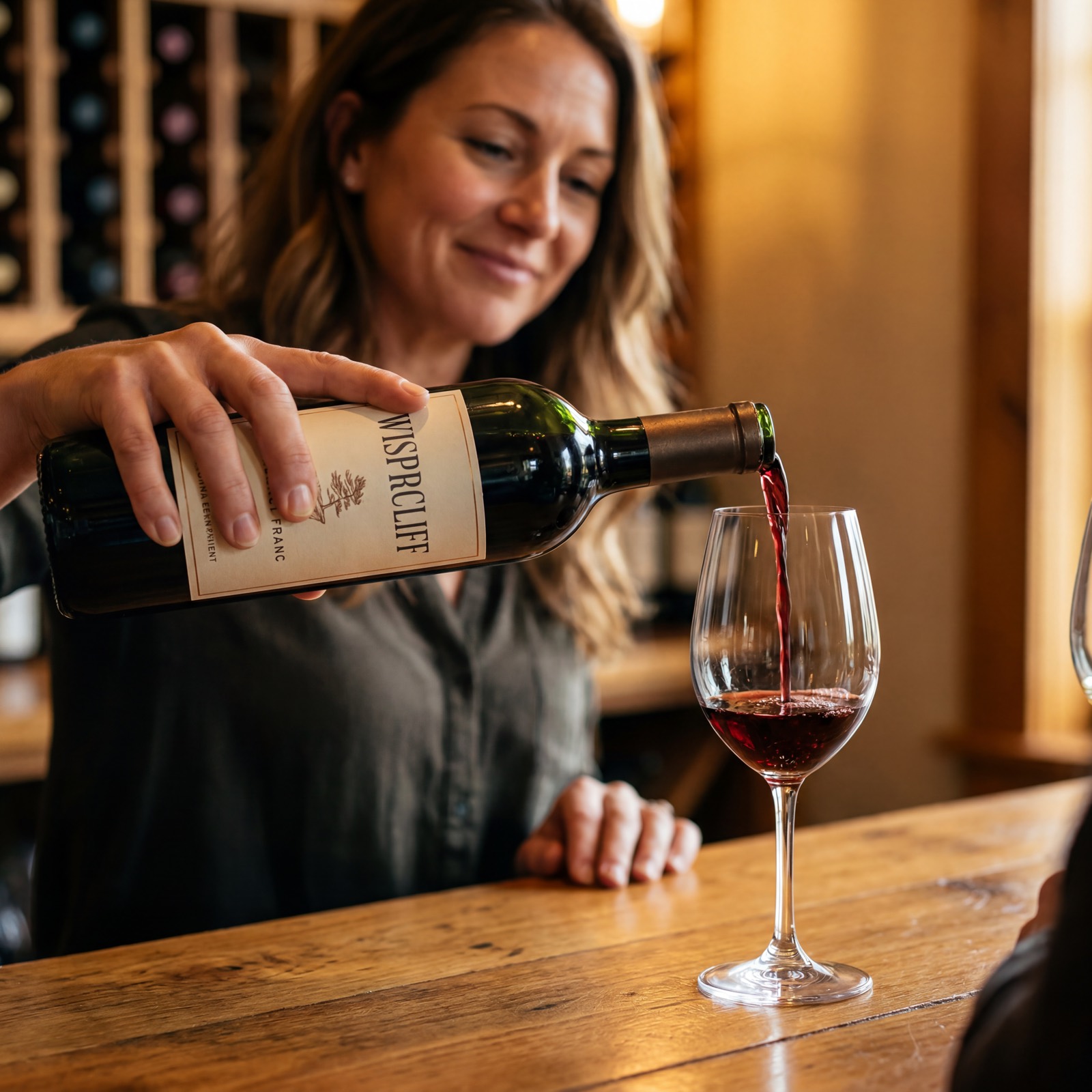 WisprCliff being poured at the tasting room